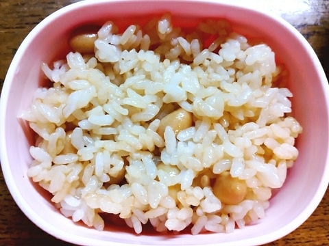 大豆と焼肉のタレ炒めご飯